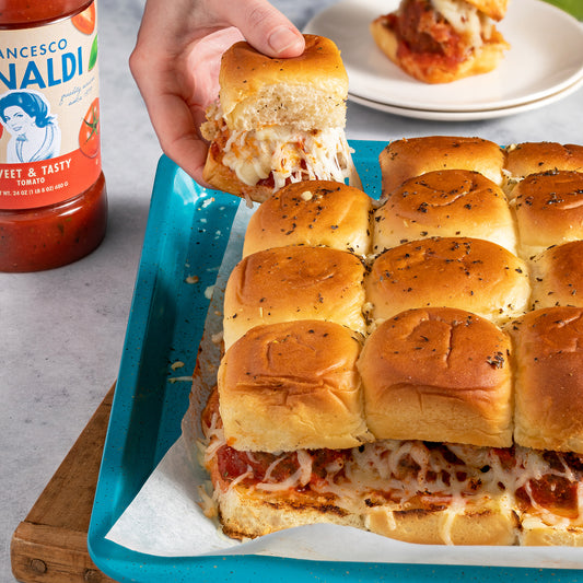 Cheesy Meatball Sliders