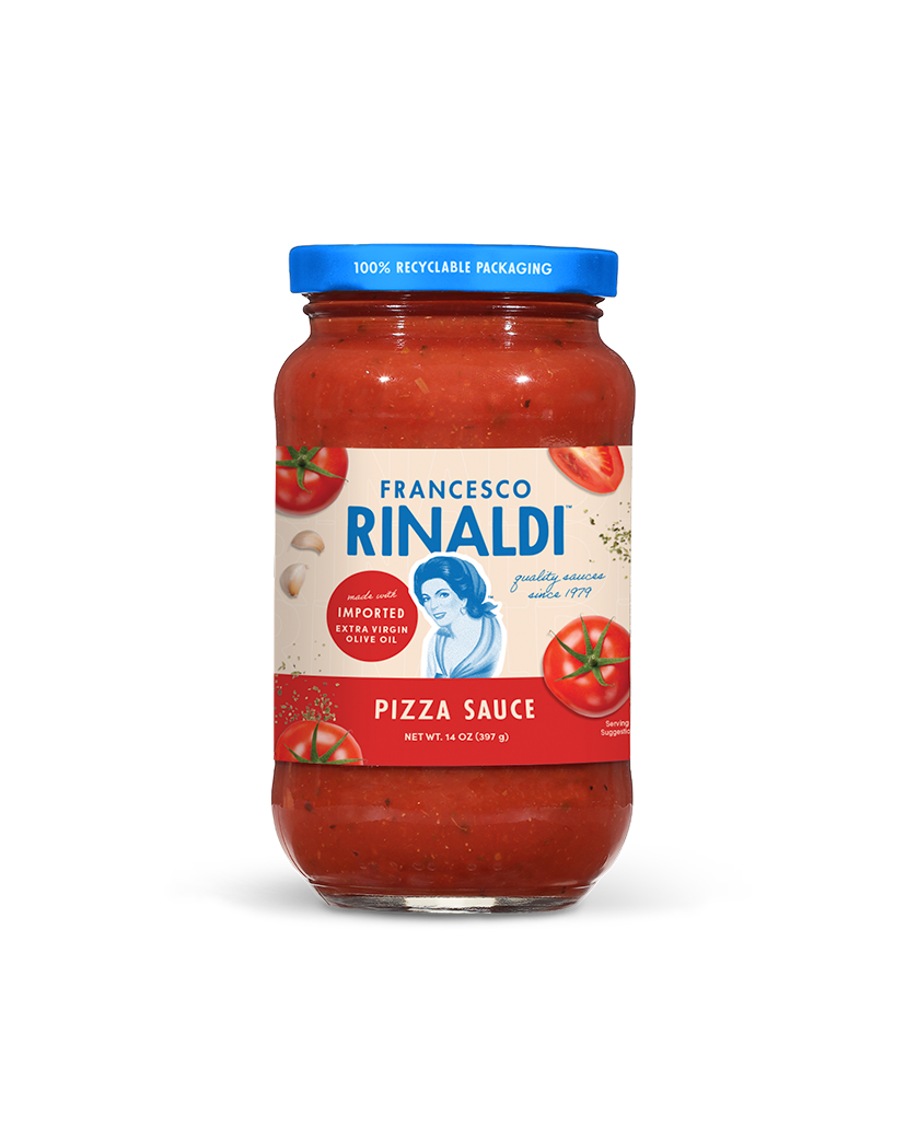 A jar of Francesco Rinaldi Pizza Sauce