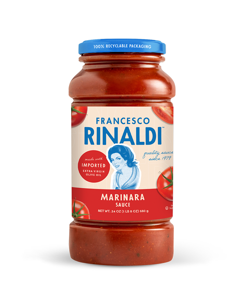 A jar of Francesco Rinaldi Marinara Sauce