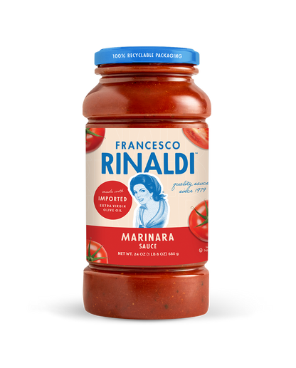 A jar of Francesco Rinaldi Marinara Sauce