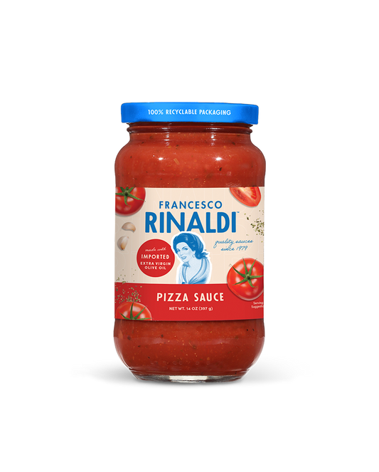 A jar of Francesco Rinaldi Pizza Sauce