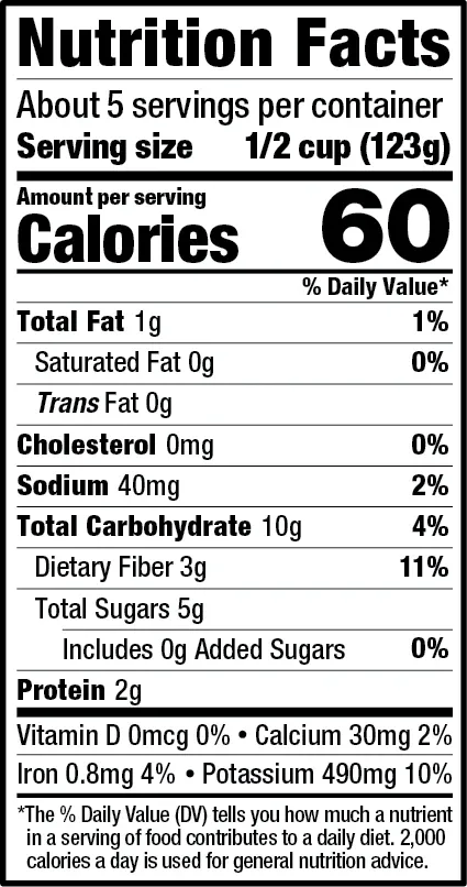 Nutrition Facts for Francesco Rinaldi Traditional No Salt Added Sauce.